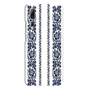 Силиконовый Чехол на ZTE Axon 10 Pro с картинкой Вышиванки (Синяя вышиванка)