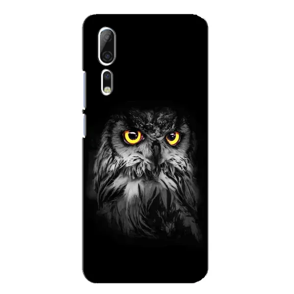 Чехол с рисунком «Сова на чёрном» для ZTE Axon 10 Pro