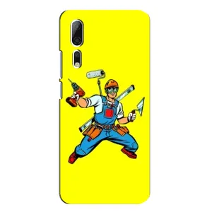 Силиконовый бампер (Работники) на ZTE Axon 10 Pro (Строитель)