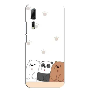 Чехлы с изображением разных животных для ZTE Axon 10 Pro (Удивленные медвеженки)