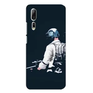 Силиконовый чехол с картинкой "Герой Pubg" на ZTE Axon 10 Pro (В экиперовке)