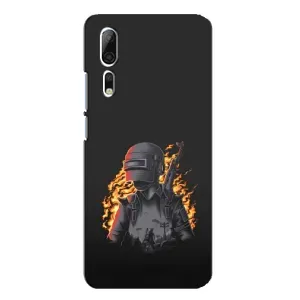Силиконовый чехол с картинкой "Герой Pubg" на ZTE Axon 10 Pro (В огне)