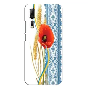 Силиконовый Чехол на ZTE Axon 10 Pro с картинкой Вышиванки (Вышиванка с цветком)