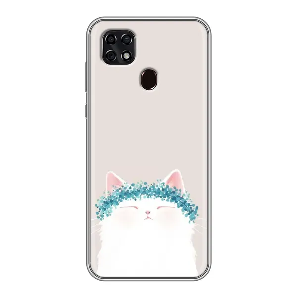 Чехол с рисунком «Белый котик» для ZTE Blade 20 Smart Чехол с рисунком «Белый котик» для ZTE Blade 20 Smart