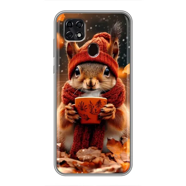 Чехол с рисунком «Белка с кофе» для ZTE Blade 20 Smart Чехол с рисунком «Белка с кофе» для ZTE Blade 20 Smart