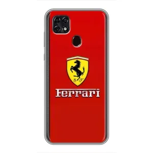 Силиконовый бампер с картинкой машины на ZTE Blade 20 Smart (Ferrari Logo)