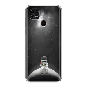 Силиконовый Чехол с принтом "Космонавты" на ZTE Blade 20 Smart (Космонавт романтик)