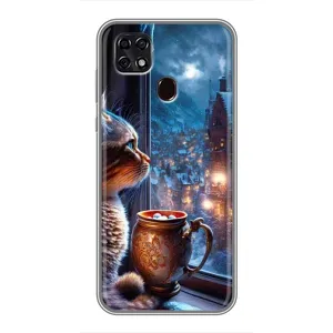 Чехлы на Новый Год ZTE Blade 20 Smart (Кот новогодний)