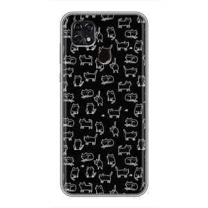 Чохол на тематику: Коти для ZTE Blade 20 Smart (Котики на чорному)