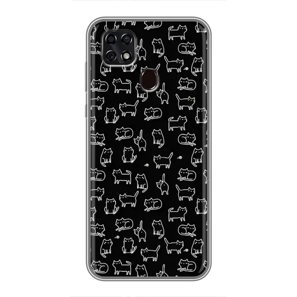 Чехол с рисунком «Котики на черном» для ZTE Blade 20 Smart Чехол с рисунком «Котики на черном» для ZTE Blade 20 Smart