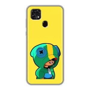 Чехол Бравл Старс для ZTE Blade 20 Smart (Леон (LEON))
