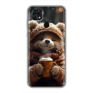 Друкований чохол 'Звірята з кавою' для ZTE Blade 20 Smart (Ведмедик з кавою)