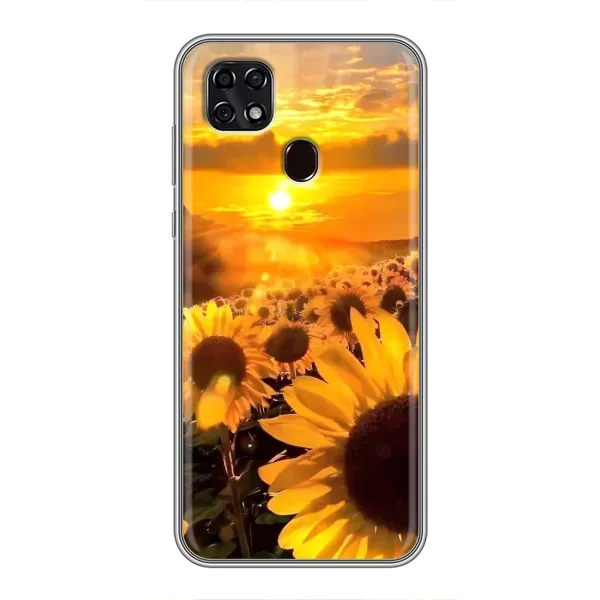 Чехол с рисунком «поле подсолнухов» для ZTE Blade 20 Smart