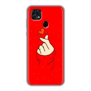 Чохол (Знак сердечка) для ZTE Blade 20 Smart (Сердечко на червоному)