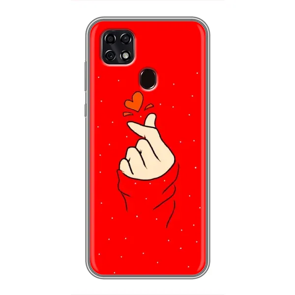 Чехол с рисунком «Сердце на красном» для ZTE Blade 20 Smart Чехол с рисунком «Сердце на красном» для ZTE Blade 20 Smart