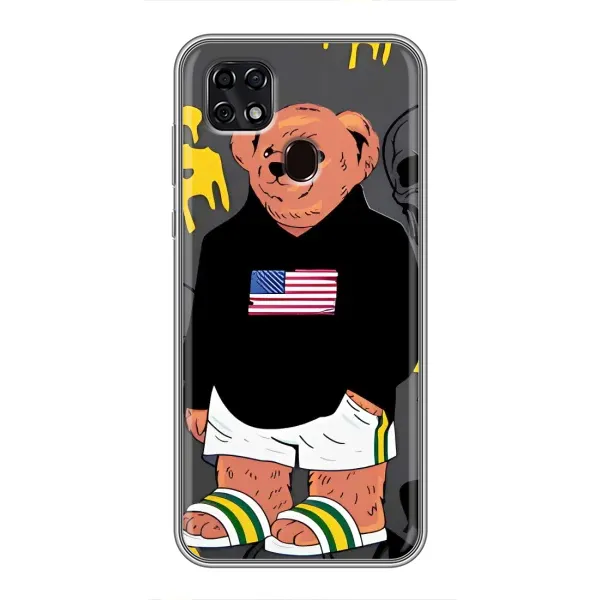 Чехол с рисунком «Teddy USA» для ZTE Blade 20 Smart Чехол с рисунком «Teddy USA» для ZTE Blade 20 Smart