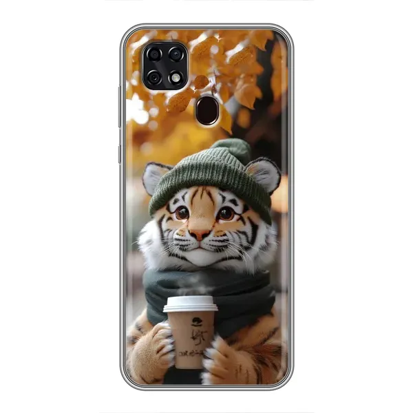 Чехол с рисунком «Тигр с кофе» для ZTE Blade 20 Smart Чехол с рисунком «Тигр с кофе» для ZTE Blade 20 Smart