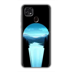 Летний Чехол на ZTE Blade 20 Smart (Синий Водопад)
