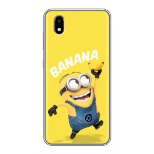 Мультяшный принт на Чехол для ЗТЕ Блейд А3 (2020) (Banana)