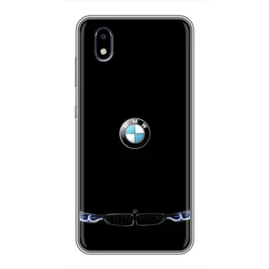 Силиконовый бампер с картинкой машины на ZTE Blade A3 (2020) (Черный BMW)