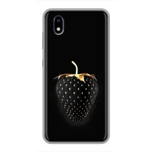 Чехол с изображением вкусной еды для ZTE Blade A3 (2020) (Чёрная клубника)