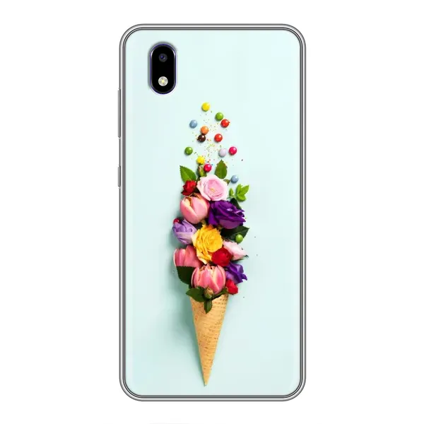 Чехол с рисунком «Цветок-мороженное» для ZTE Blade A3 (2020)