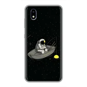 Силиконовый Чехол с принтом "Космонавты" на ZTE Blade A3 (2020) (Космонавт на рыбалке)