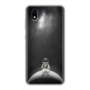 Силиконовый Чехол с принтом "Космонавты" на ZTE Blade A3 (2020) (Космонавт романтик)