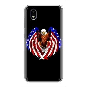 Чехол Флаг USA для ZTE Blade A3 (2020) (Крылья США)