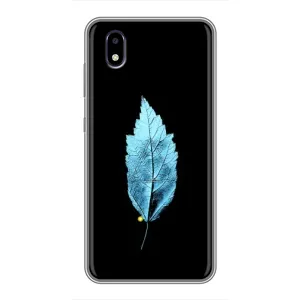 Чехол с картинками на черном фоне для ZTE Blade A3 (2020) (Листочек)