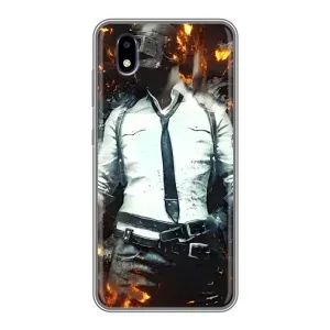 Силиконовый чехол с картинкой "Герой Pubg" на ZTE Blade A3 (2020) (Man Пубг)