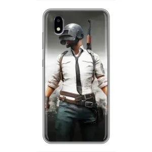 Силиконовый чехол с картинкой "Герой Pubg" на ZTE Blade A3 (2020) (Пабг)