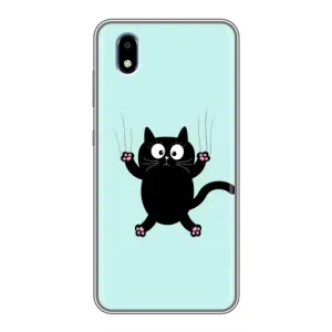 Силіконовий чохол з котиком для ZTE Blade A3 (2020) (Падаючий кіт)