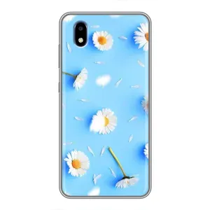 Чохол з Квітами для ZTE Blade A3 (2020) (ромашки на блакитному)