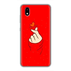 Чехлы (Знак сердечка) на ZTE Blade A3 (2020) (Сердце на красном)