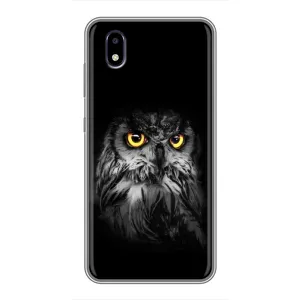 Чехлы с принтом СОВЫ для ZTE Blade A3 (2020) (Сова на чёрном)