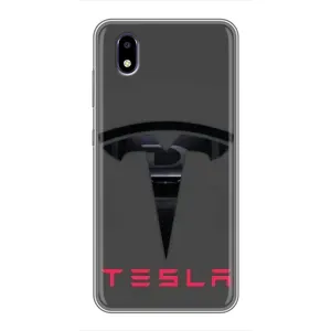 Силиконовый бампер с картинкой машины на ZTE Blade A3 (2020) (Logo TESLA)