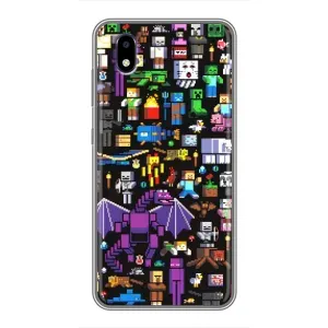 Чехол майнкрафт для ZTE Blade A3 (2020) (Все персонажи)
