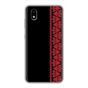 Силиконовый Чехол на ZTE Blade A3 (2020) с картинкой Вышиванки (Вышиванка на черном)