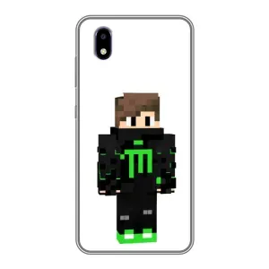 Чехлы для ZTE Blade A3 (2020) (Персонажи Майн Крафт) (Зеленый мальчик)
