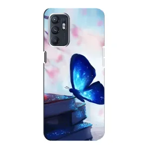 Силиконовый бампер с картинкой животных для ZTE Blade A31 Plus (Бабочка синяя)