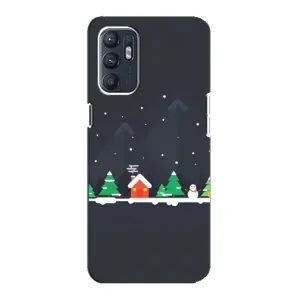 Силиконовый бампер на рождество для ZTE Blade A31 Plus (Город зимний)