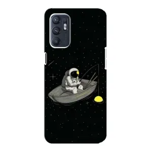 Силіконовый Чохол з принтом "Космонавти" на ZTE Blade A31 Plus (Космонавт на рибалці)