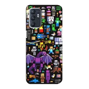 Чехол майнкрафт для ZTE Blade A31 Plus (Все персонажи)