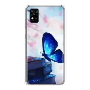 Силіконовий бампер з картинкою звірів для ZTE Blade A31 (Метелик синій)
