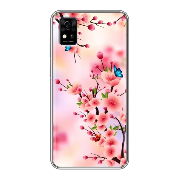 Чехол с рисунком «Бабочки на сакуре» для ZTE Blade A31 Чехол с рисунком «Бабочки на сакуре» для ZTE Blade A31