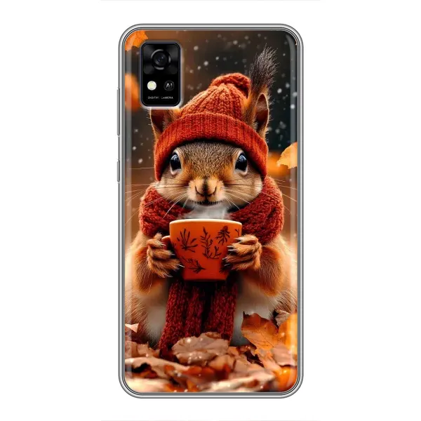 Чехол с рисунком «Белка с кофе» для ZTE Blade A31 Чехол с рисунком «Белка с кофе» для ZTE Blade A31