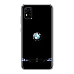 Силиконовый бампер с картинкой машины на ZTE Blade A31 (Черный BMW)