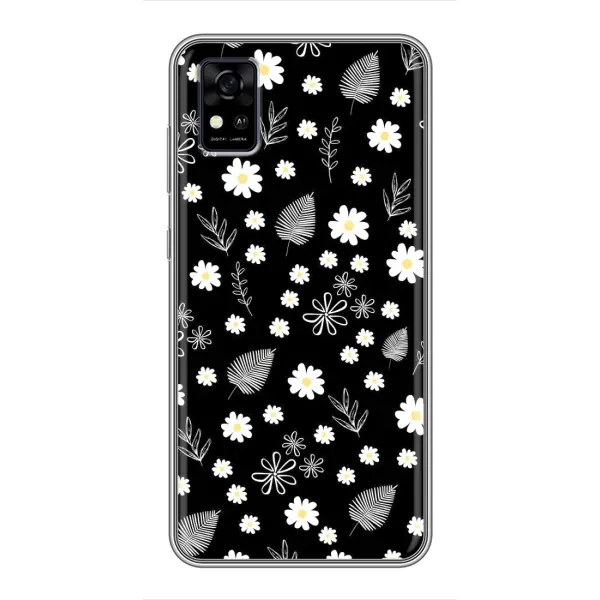 Чехол с рисунком «цветение на чорном» для ZTE Blade A31 Чехол с рисунком «цветение на чорном» для ZTE Blade A31