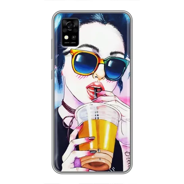 Чехол с рисунком «Девушка с коктейлем» для ZTE Blade A31 Чехол с рисунком «Девушка с коктейлем» для ZTE Blade A31